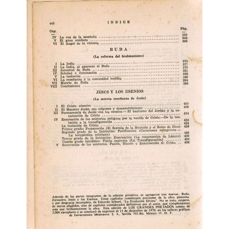 Grandes Iniciados. Eduardo Schure, Mexico 1970