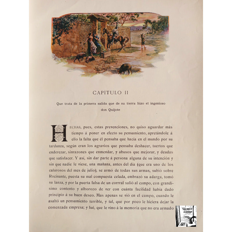 Don Quijote De La Mancha. 2vol, Cervantes 1905 -cromotipica-