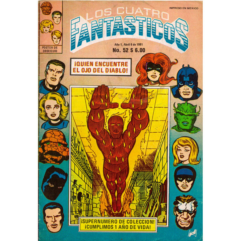 Los Cuatro Fantasticos No 52 Novedades Editores 1981