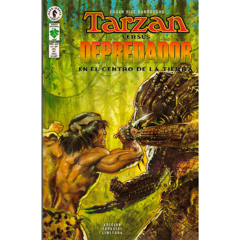 Tarzan Versus Depredador En El Centro De La Tierra