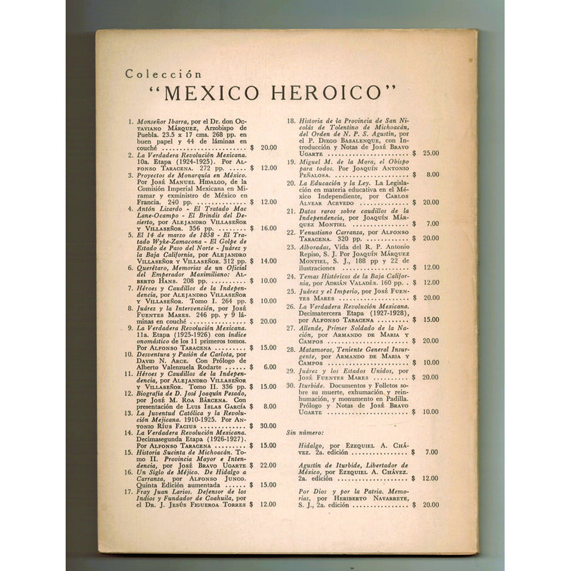 Iturbide, Su Muerte, Exhumacion... Bravo Ugarte, Mexico 1964