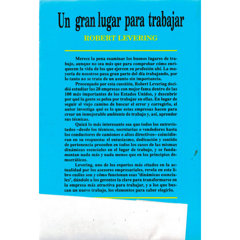 Un Gran Lugar Para Trabajar. Levering, Argentina 1993