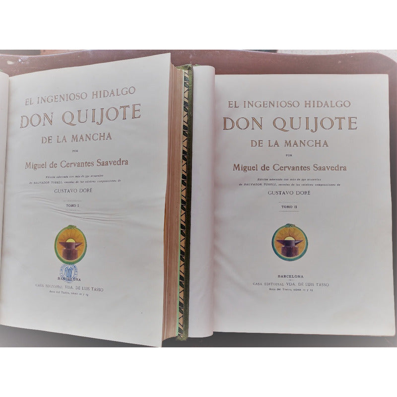 Don Quijote De La Mancha. 2vol, Cervantes 1905 -cromotipica-