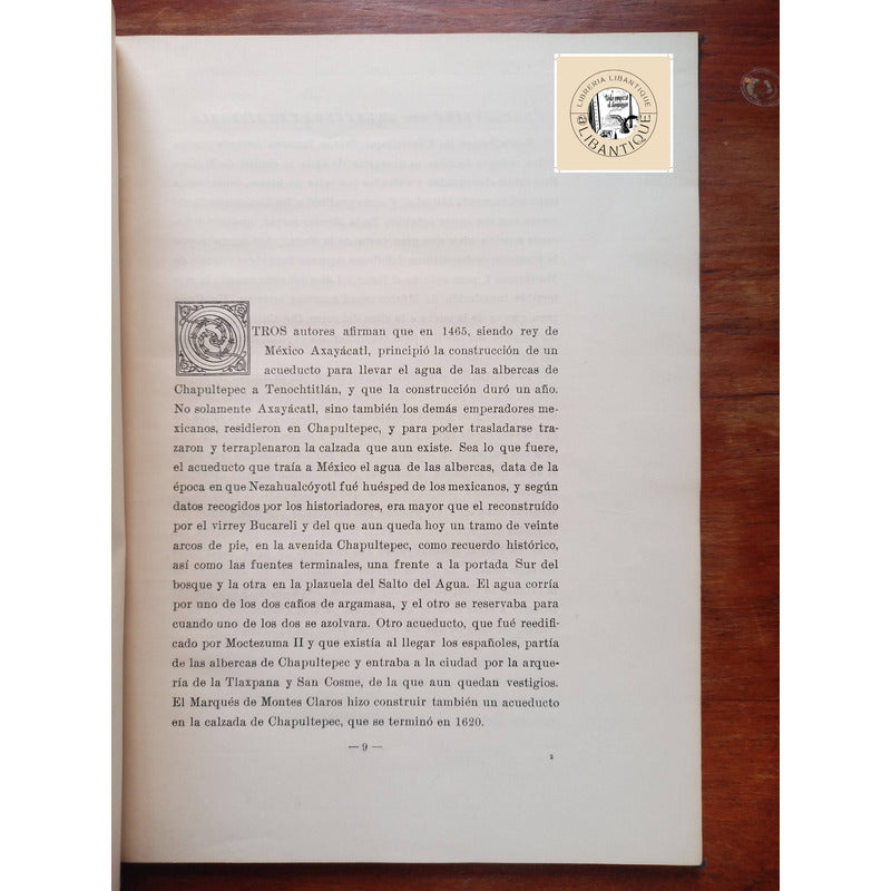 Chapultepec, Historia. Ruben M Campos, Mexico 1922 (1a)