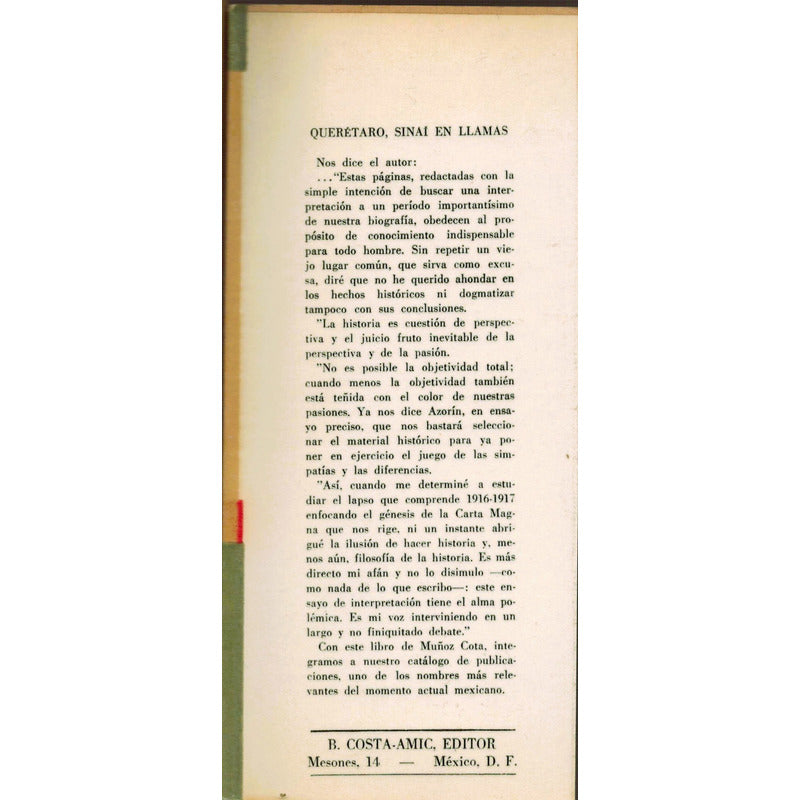 Queretaro, Sinai En Llamas. Muñoz Cota, Mexico 1967