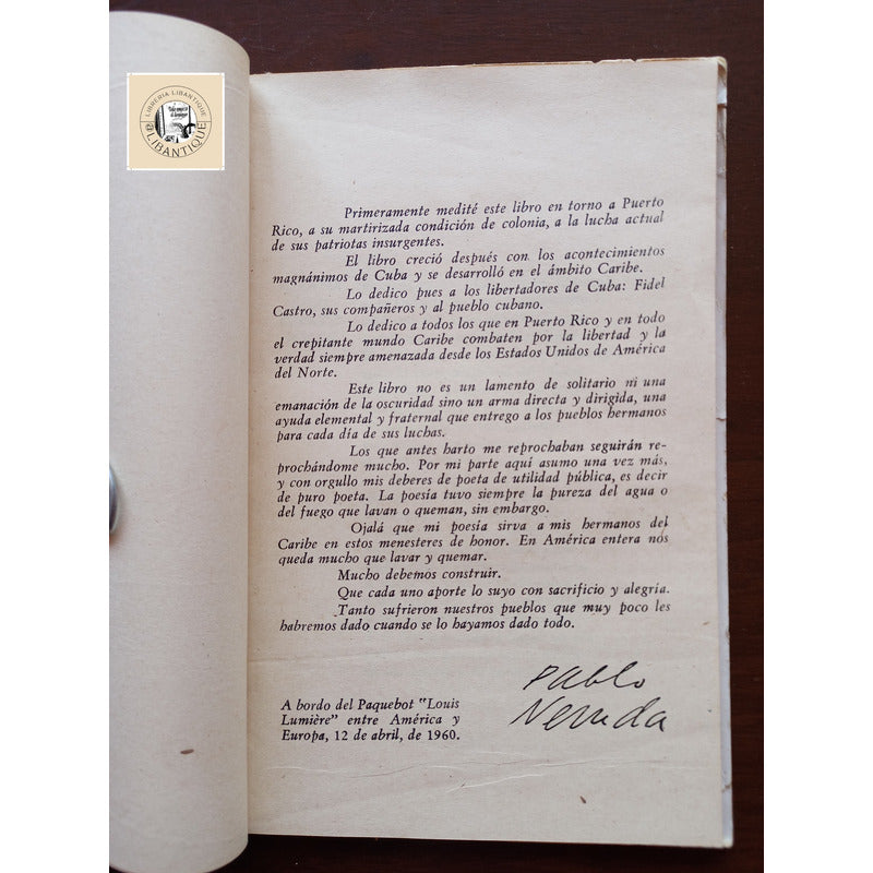 Cancion De Gesta. Pablo Neruda, Cuba 1960 (1a)