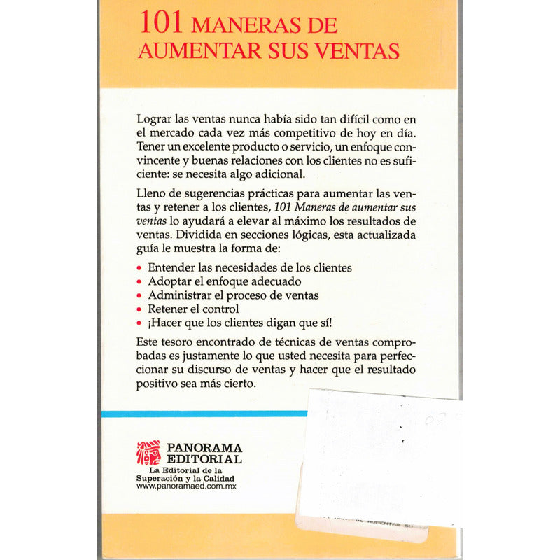 101 Maneras De Aumentar Sus Ventas. Forsyth, Mexico 2000