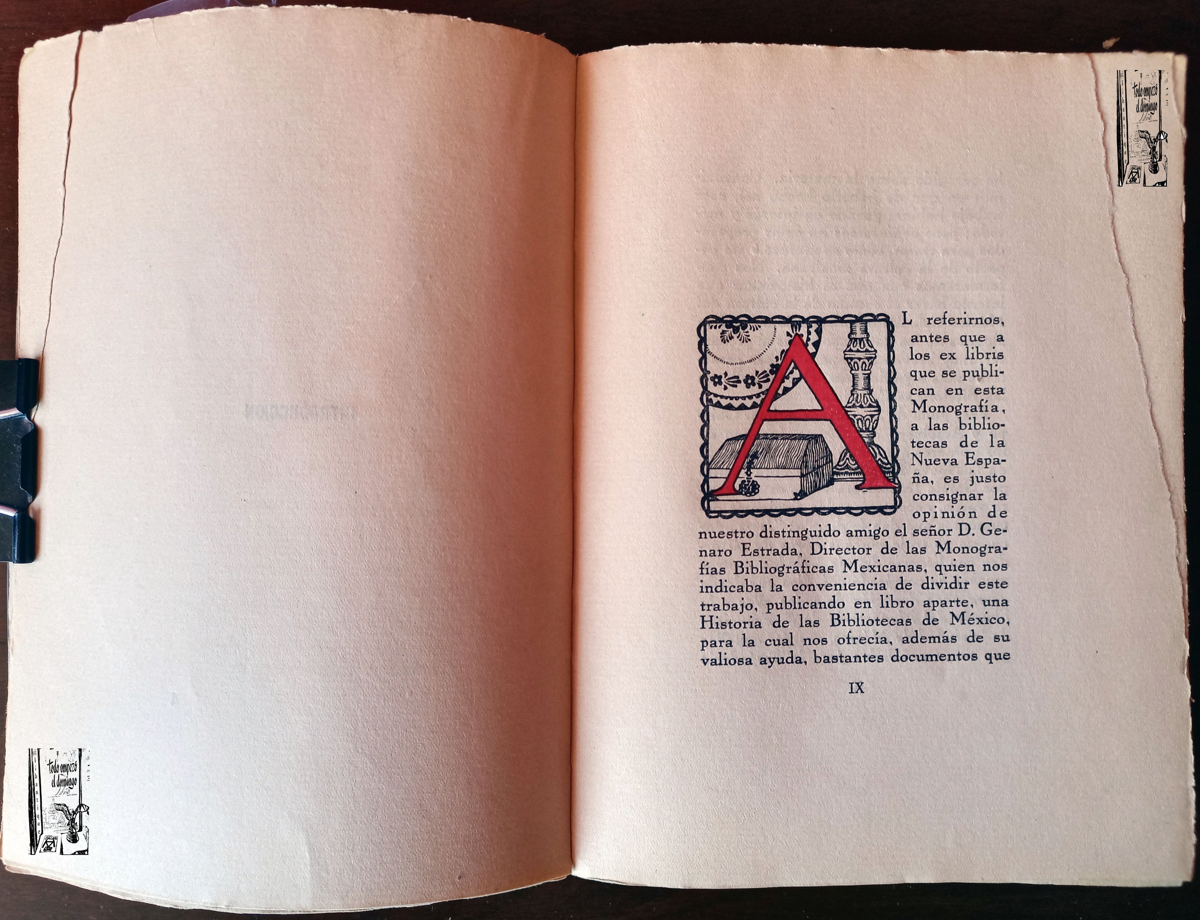 Ex Libris y Bibliotecas de Mexico. Felipe Teixidor, Monografias Bibliograficas, 1931