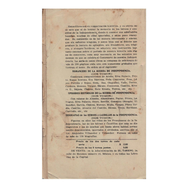 Biografias_heroes_caudillos_independencia[2vol]. Mexico 1910