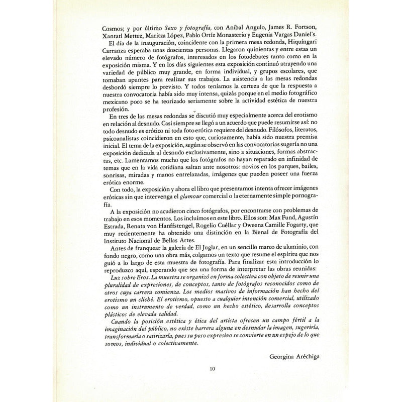 Luz Sobre Eros. Georgina Arechiga [selec.], Mexico 1988
