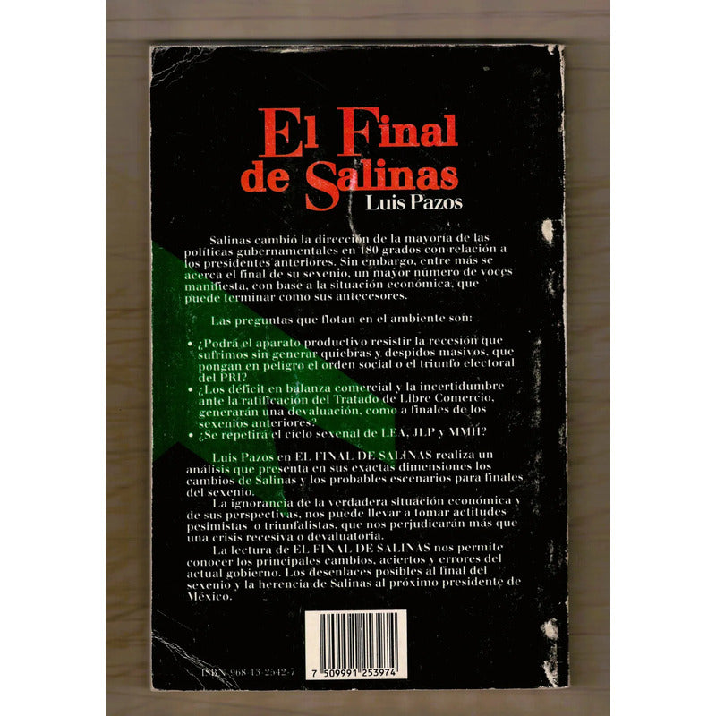 El Final De Salinas. Luis Pazos, Mexico 1994
