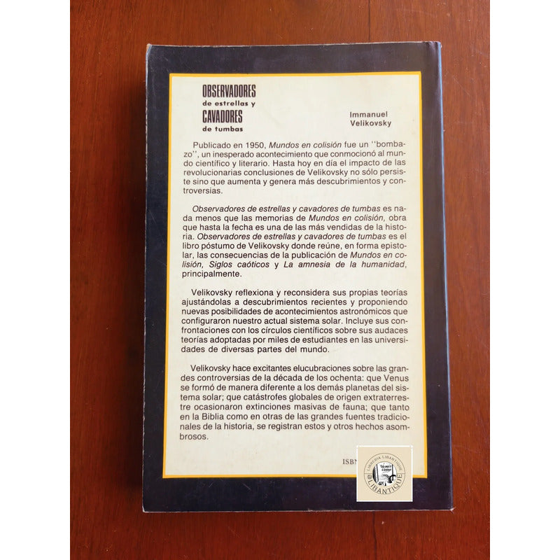 Observadores Estrellas Y Cavadores De Tumbas. Velikovsky (1a