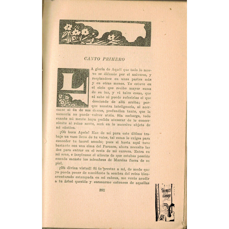 Divina Comedia. Dante Alighieri, Mexico 1921