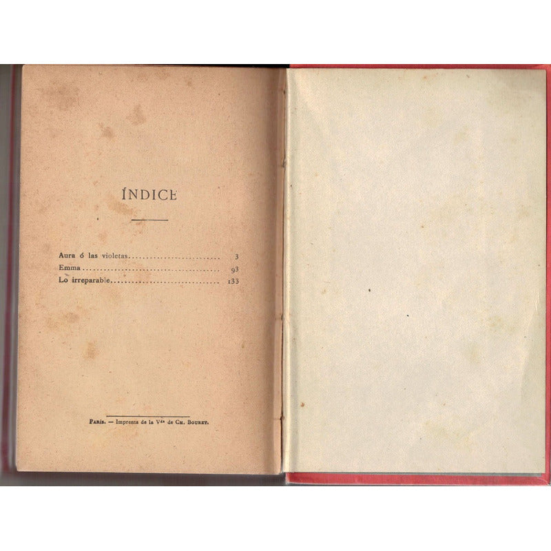 Aura. Emma. Lo Irreparable. Vargas Vila, Paris 1912