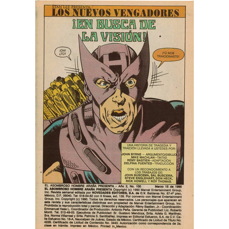 El Asombroso Hombre Araña: Los Nvo Vengadores #100 Novedades