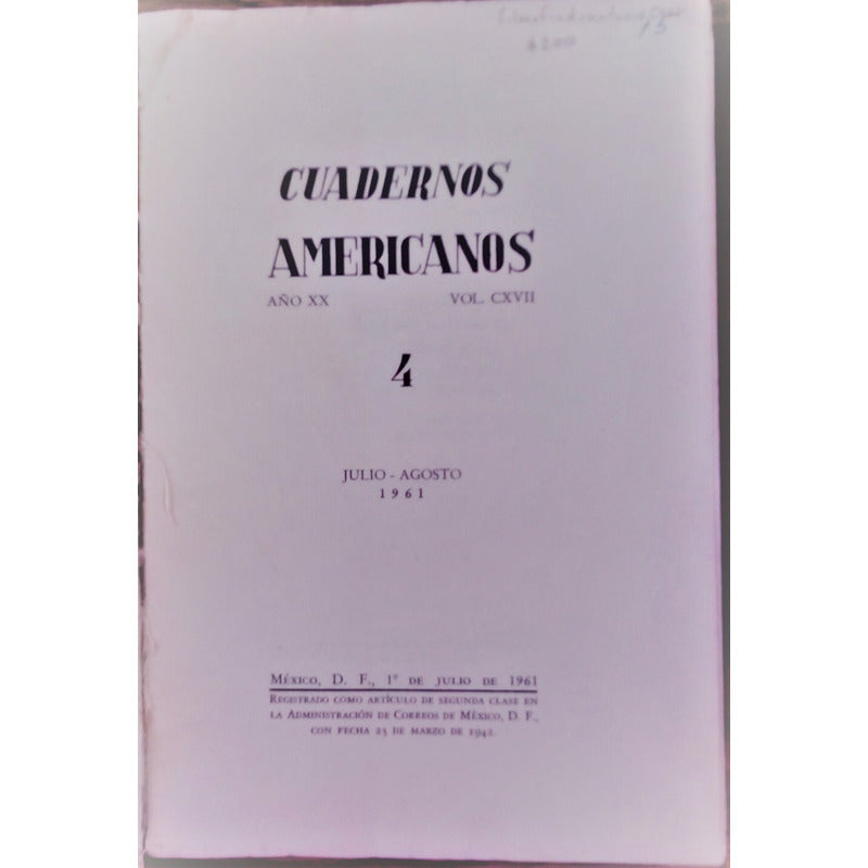 Cuadernos Americanos (1961, Julio-agosto, #4)