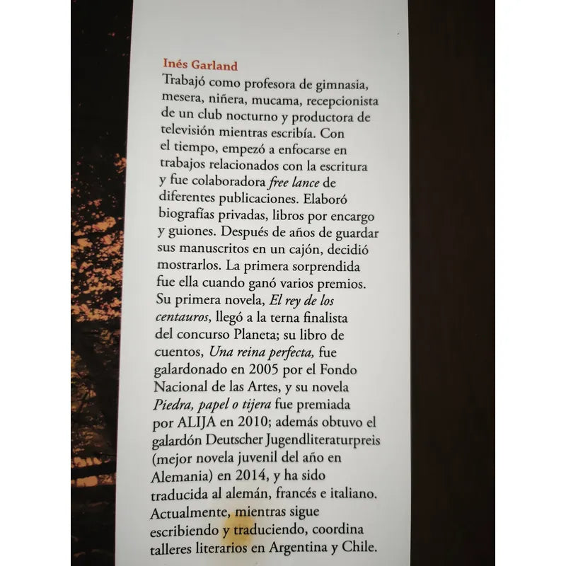 Los Ojos De La Noche. Ines Garland, 2017 (crecimiento)