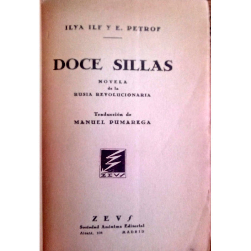 12 Sillas. [novela_avantgard] Ilya Ilf. Petrof,_zeus_ed 1931