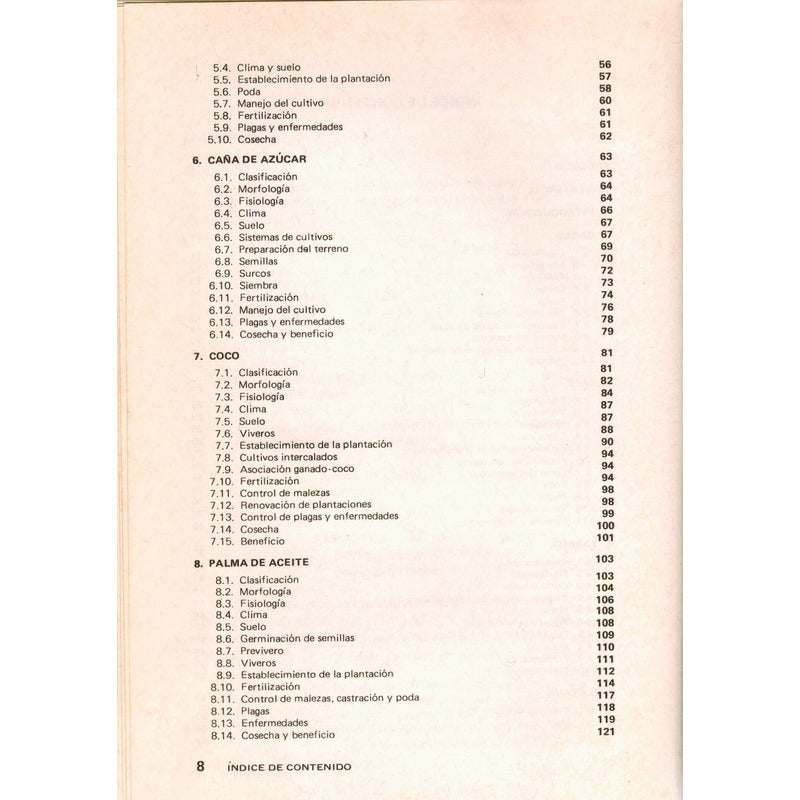 Cultivos De Plantacion -manuales Agropecuarios-. Mexico 1989