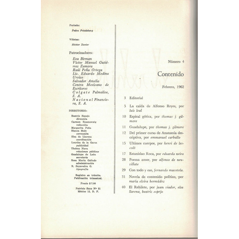 El Rehilete. Beatriz Espejo, #4, 1962, -feminismo-