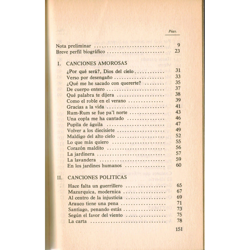 Violeta Parra. Canciones. Decimas. España 1983