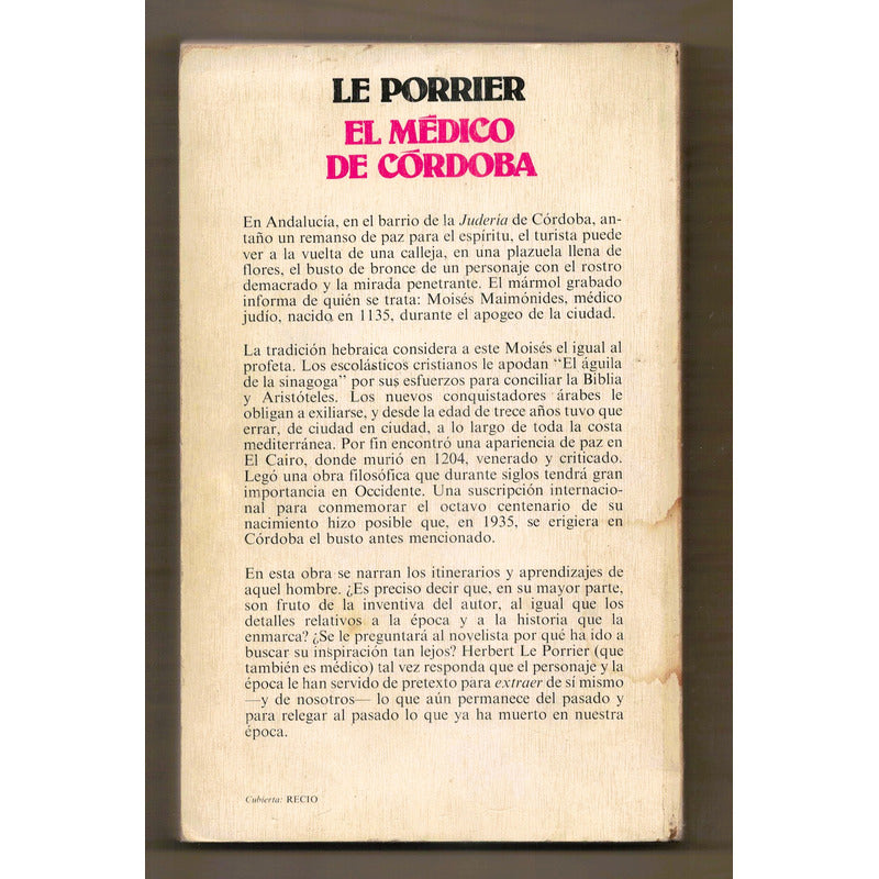 El Medico De Cordoba, Maimonides. Le Porrier, España 1977