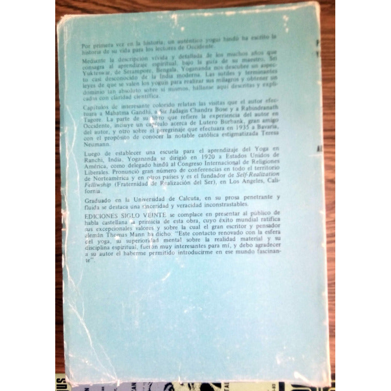 Autobiografia_de_un Yogui. Paramahansa Yogananda, Bs As 1983