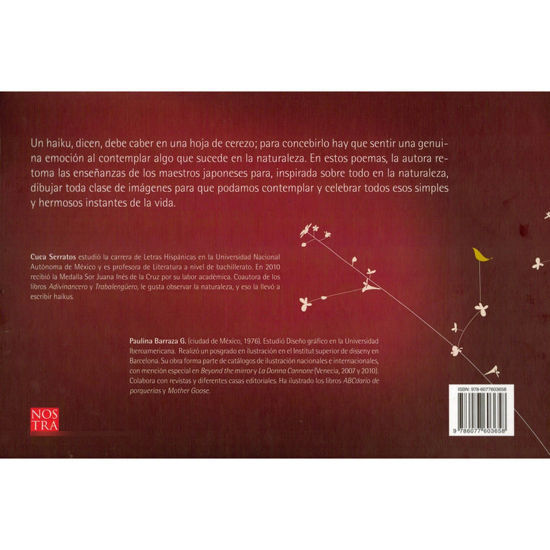 En Hojas De Cerezo -haikus-. Cuca Serratos, 2011 (autografo)