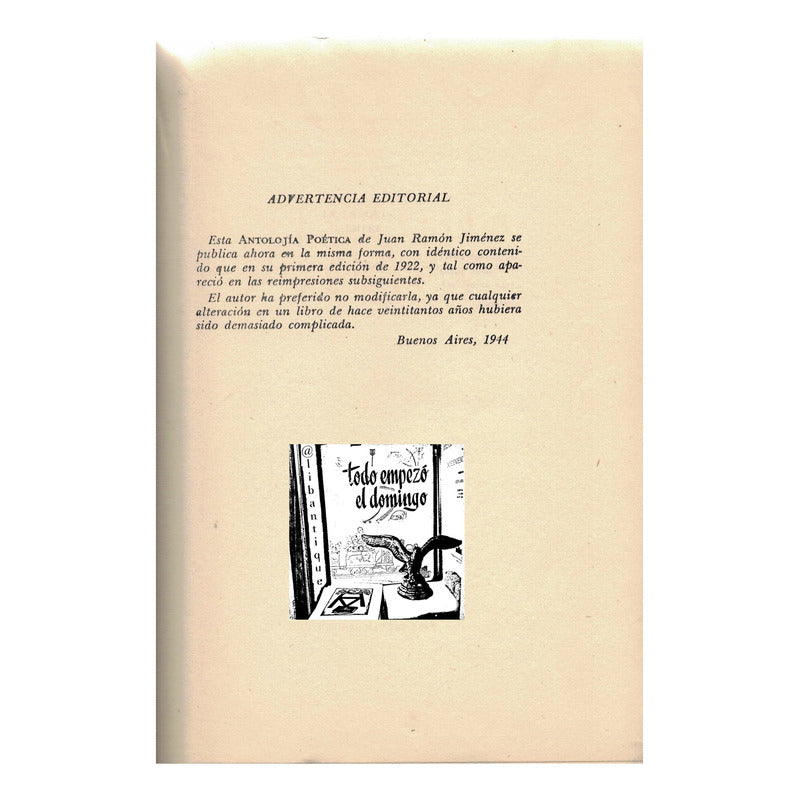 Antolojia Poetica. J Ramon Jimenez, Losada Ed., 1958