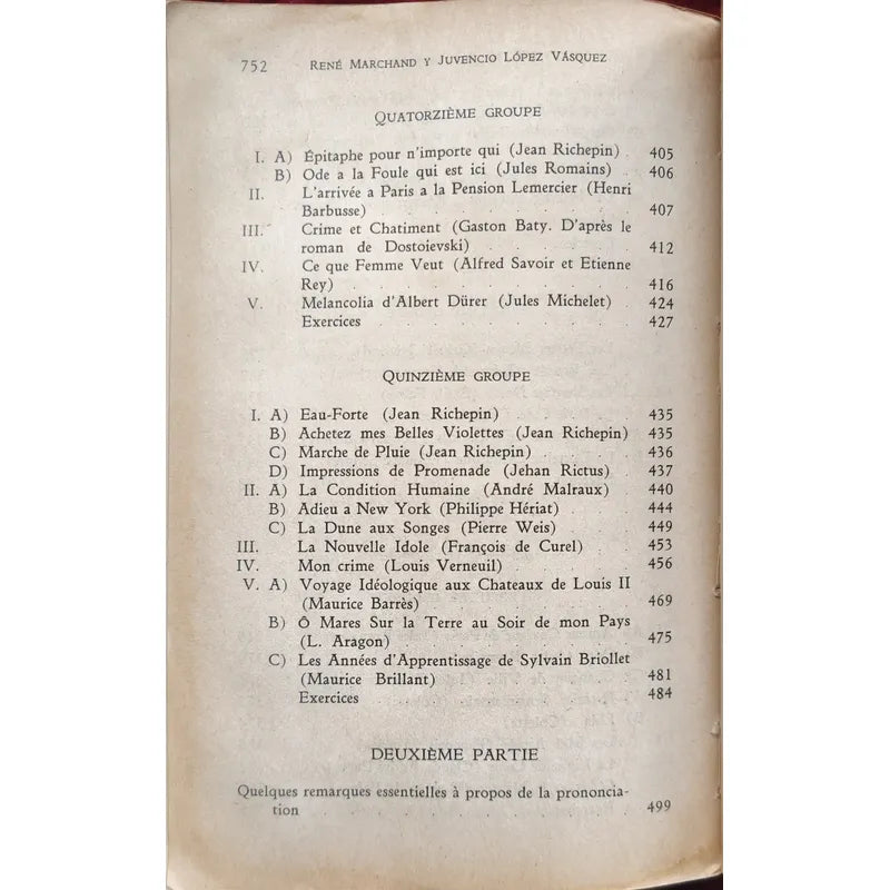 Nouveaux Textes Pour L'etude Du Francais (t 2) Rene Marchand