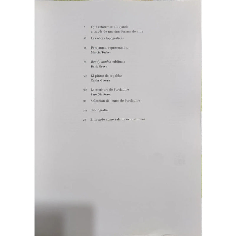 Perejaume: Dejar De Hacer Una Exposición. 1999