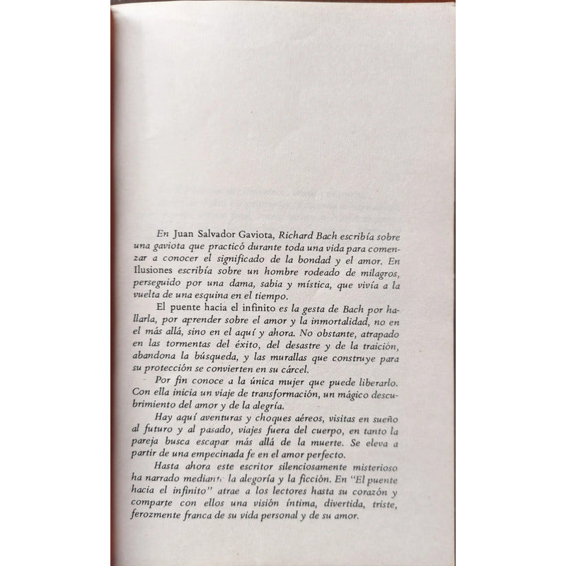 El Puente Hacia El Infinito. Richard Bach (historia De Amor)