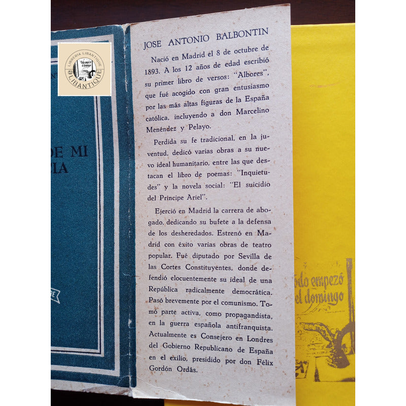 La España D Mi Experiencia Jose Antonio Balbontin Mexico1952