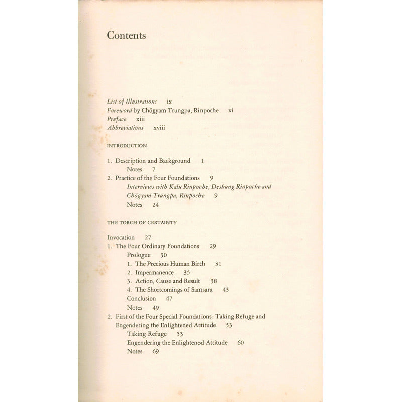 The Torch Of Certainty. Jamgon Kongtrul, U S 1977