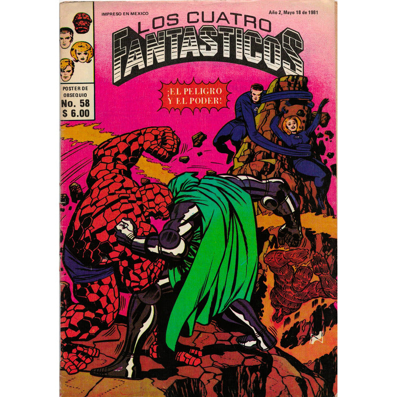Comic Los Cuatro Fantasticos # 58 Novedades 1981