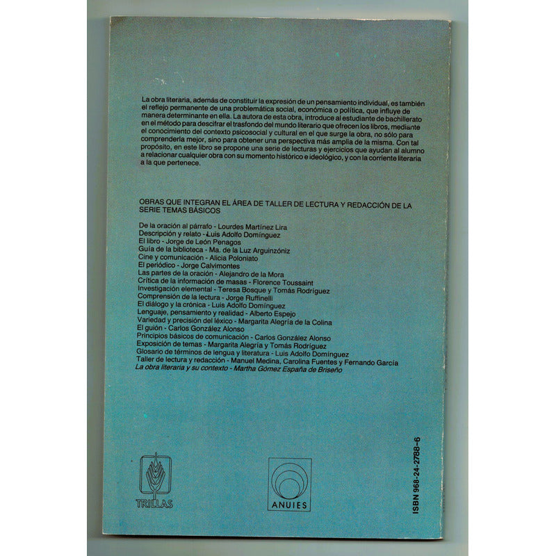 La Obra Literaria Y Su Contexto. Martha Gomez España