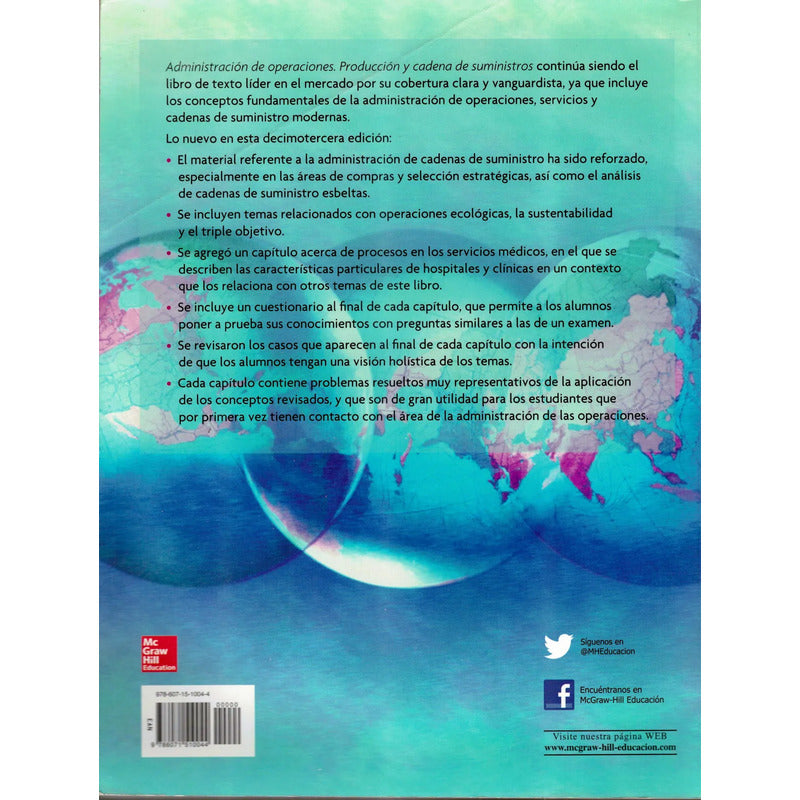 Administracion De Operaciones, Cadenas De Suministro R Chase