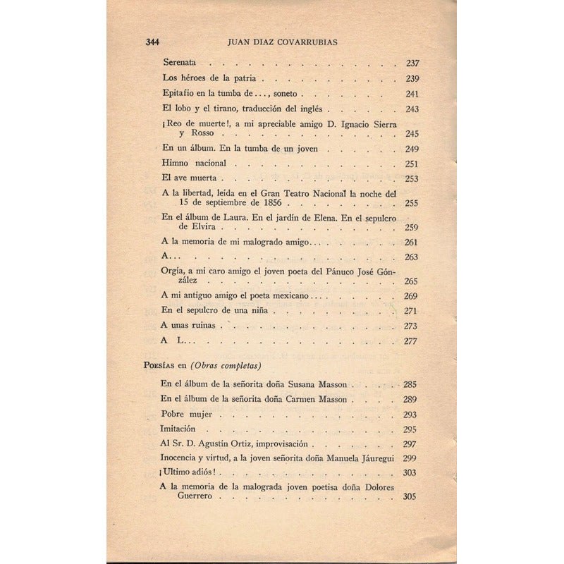Obras Completas 2vol Juan Diaz Covarrubias 1837 U N A M