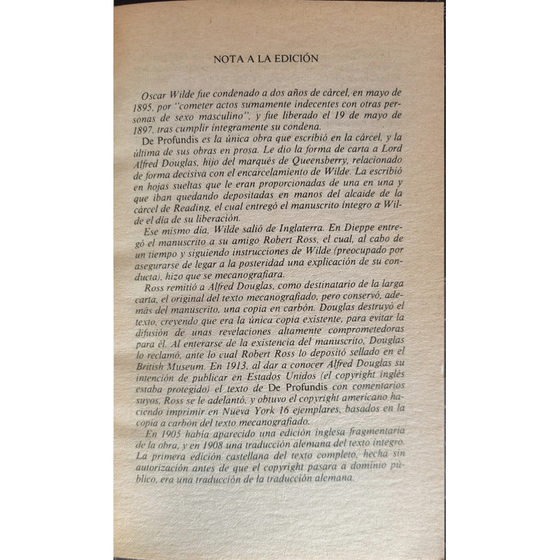 De Profundis Oscar Wilde L G B Y T