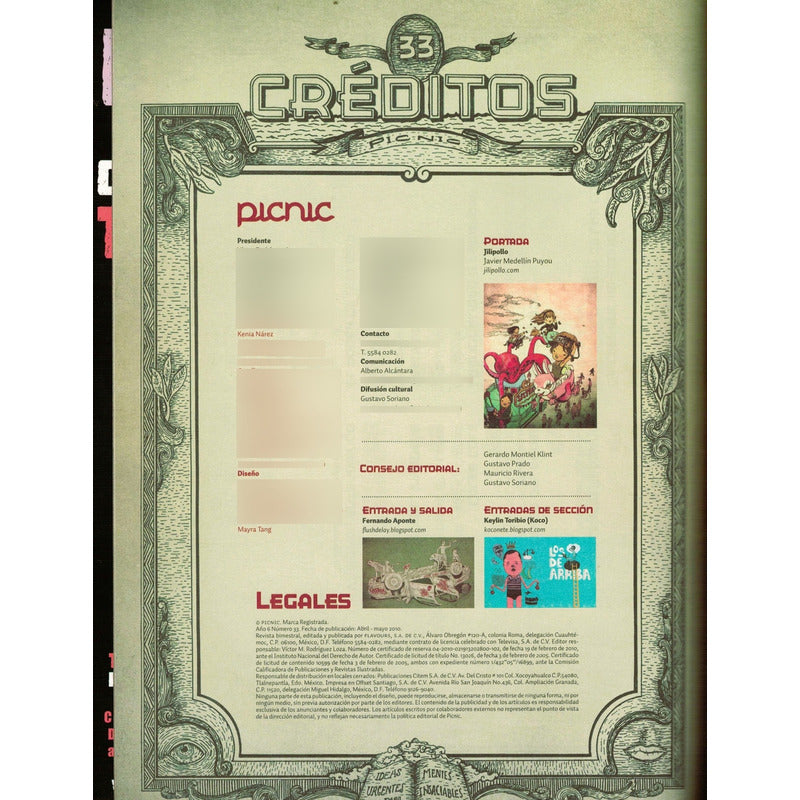 Picnic, Ideas Urgentes Para Mentes Insaciables # 33. 2010