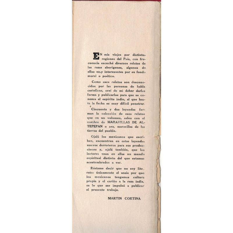 Maravillas D Altepepam -leyendas Prehispanicas- Mexico 1946