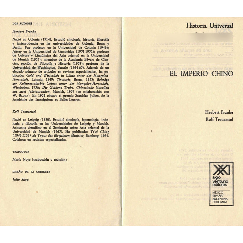 Imperio Chino... (3vol) Historia Universal S X X I