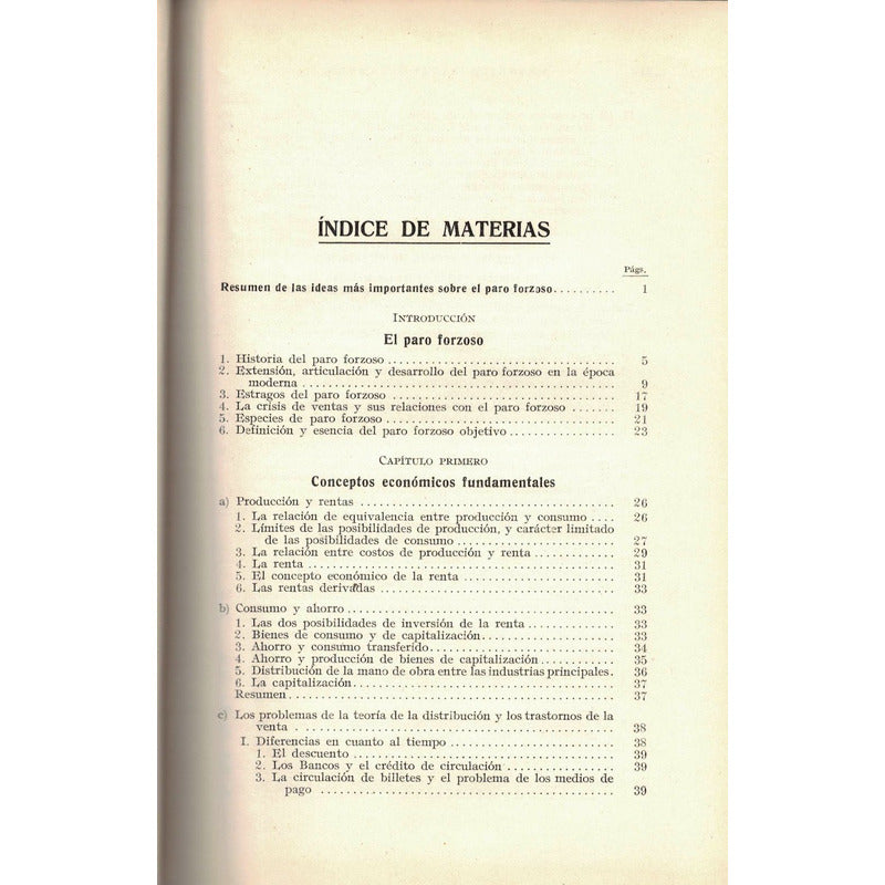 Paro_forzoso_y_capital. Heinrich Rittershausen, 1935