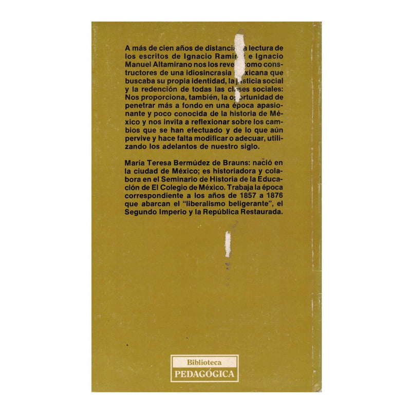 Educacion Para El Pueblo: Ignacio Ramirez Y Altamirano, 1985