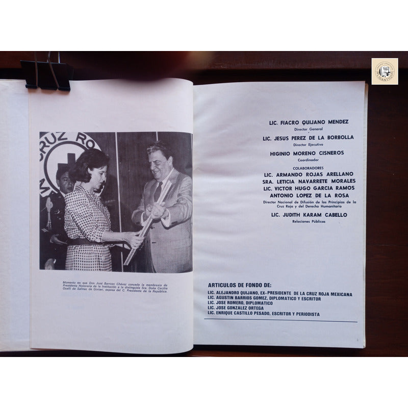 Cruz Roja Mexicana, Memoria. Barrios Gomez Et Al, 1988