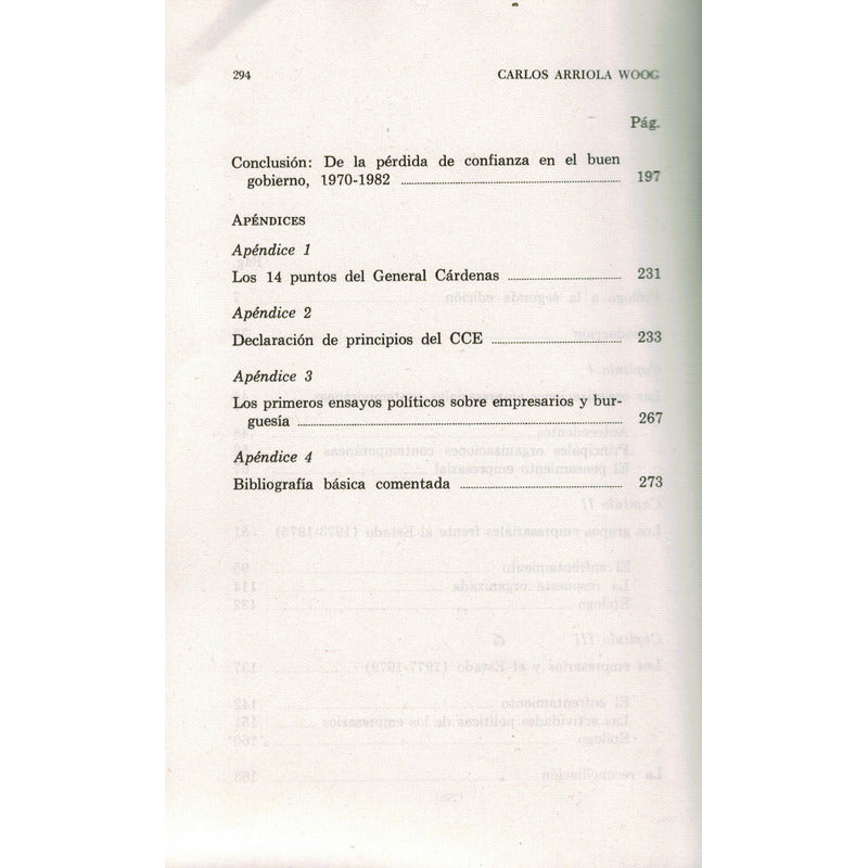 Empresarios Y El Estado 1970-82 Arriola Woog Mexico 1988(2a)
