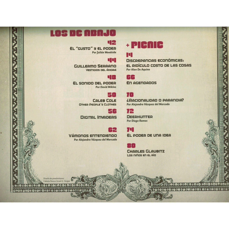 Picnic, Ideas Urgentes Para Mentes Insaciables # 33. 2010