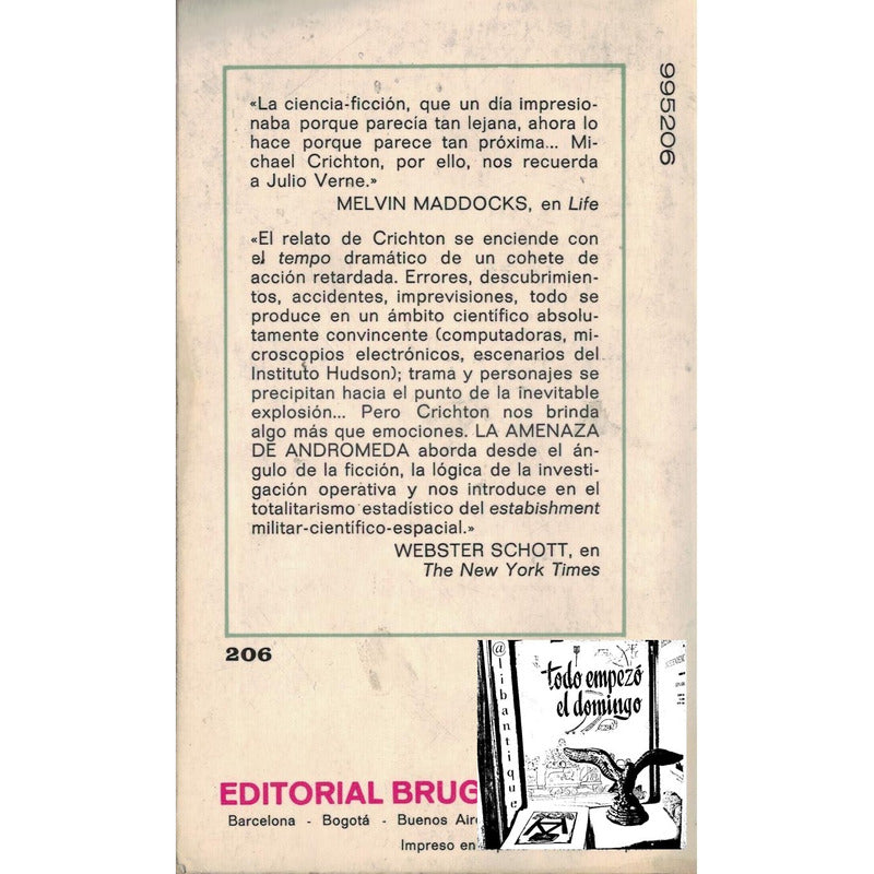 Amenaza De Andromeda. Michael Crichton, Espana 1972 {2a}