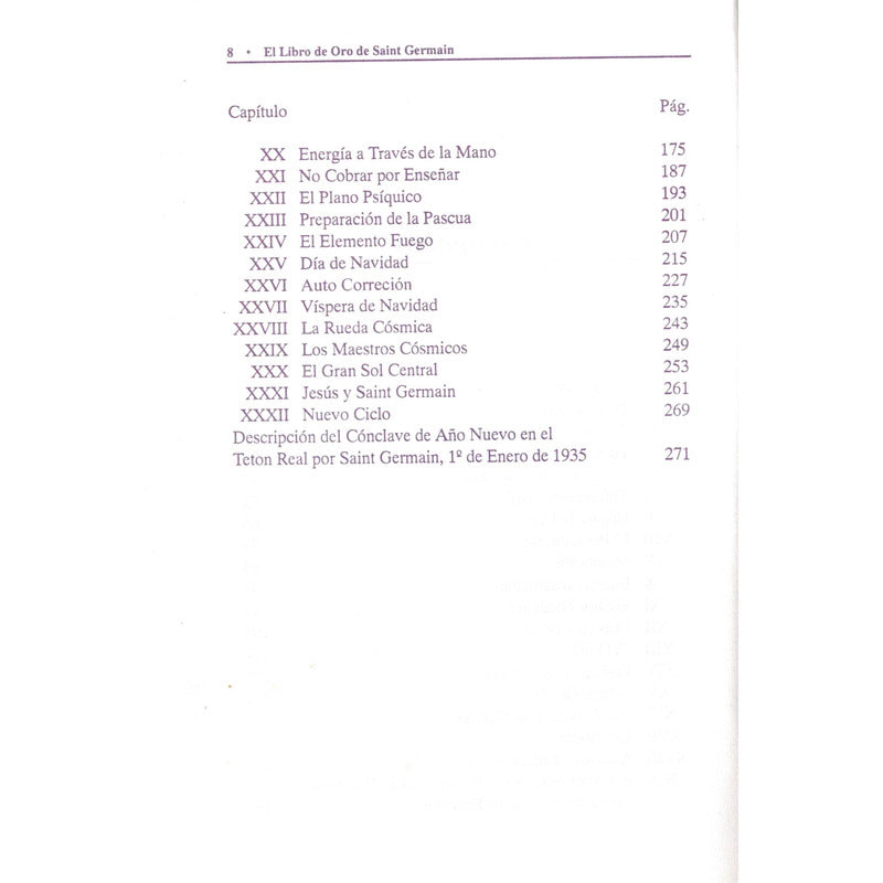 Libro De Oro De Saint Germain. Mexico 1999