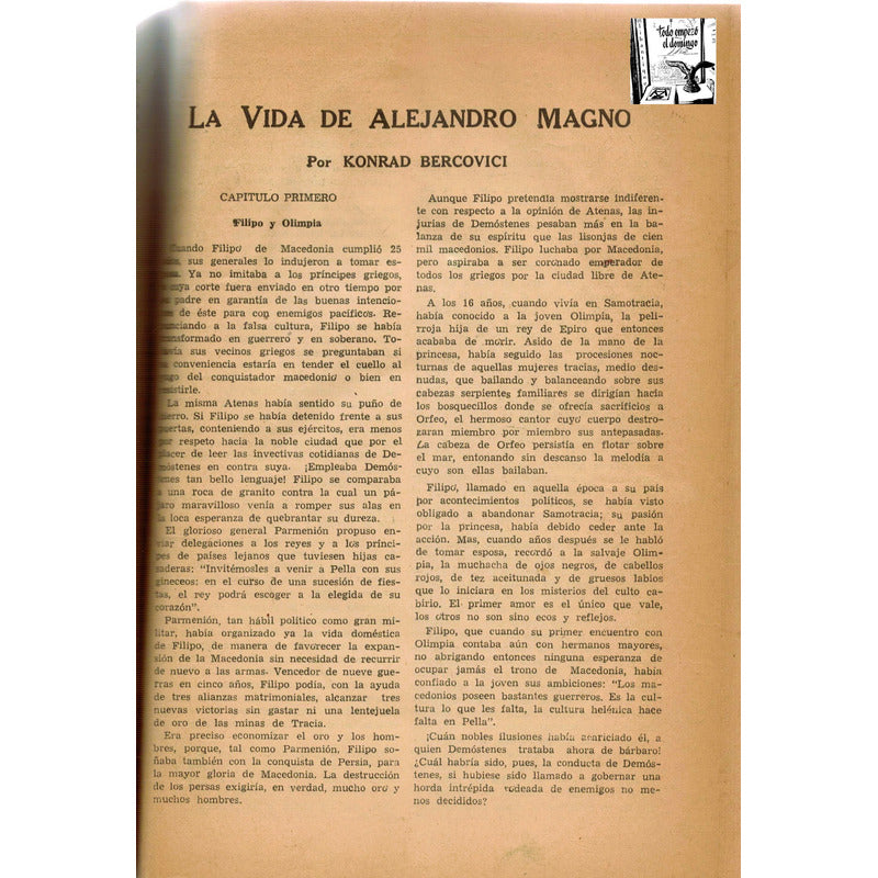 Biografias: Nelson, Maquiavelo, Atila, Alejandro Magno. 1938